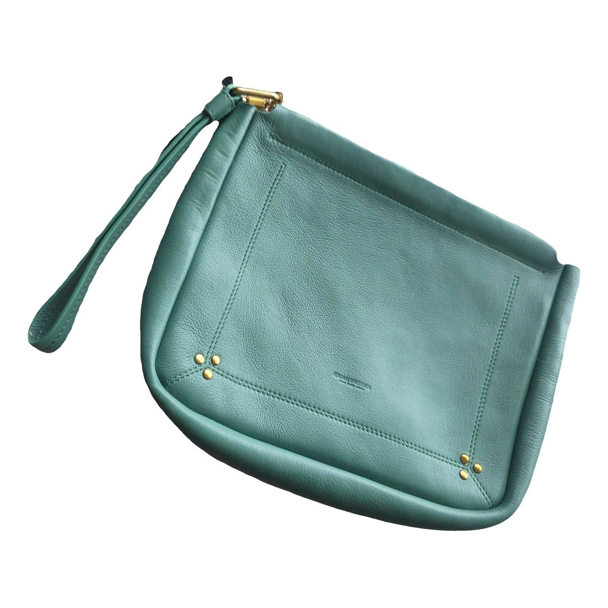 Leather clutch bag