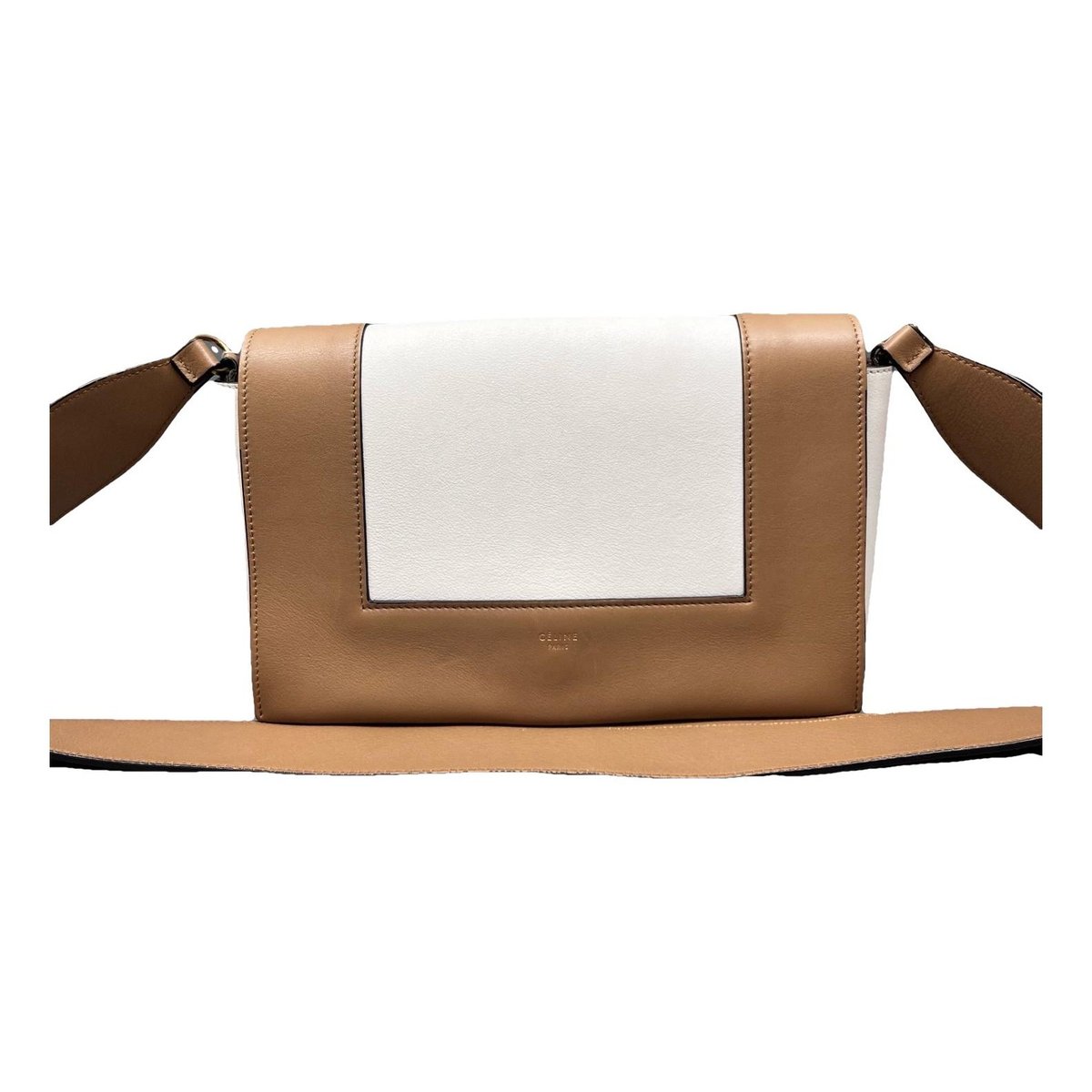 Frame leather handbag