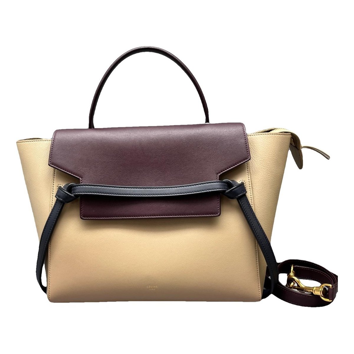 Belt leather handbag