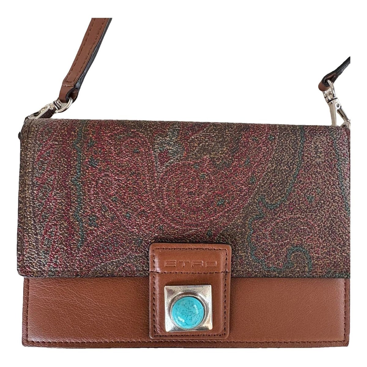 Leather clutch bag