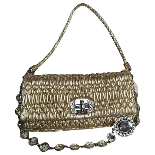 Miu Crystal leather handbag