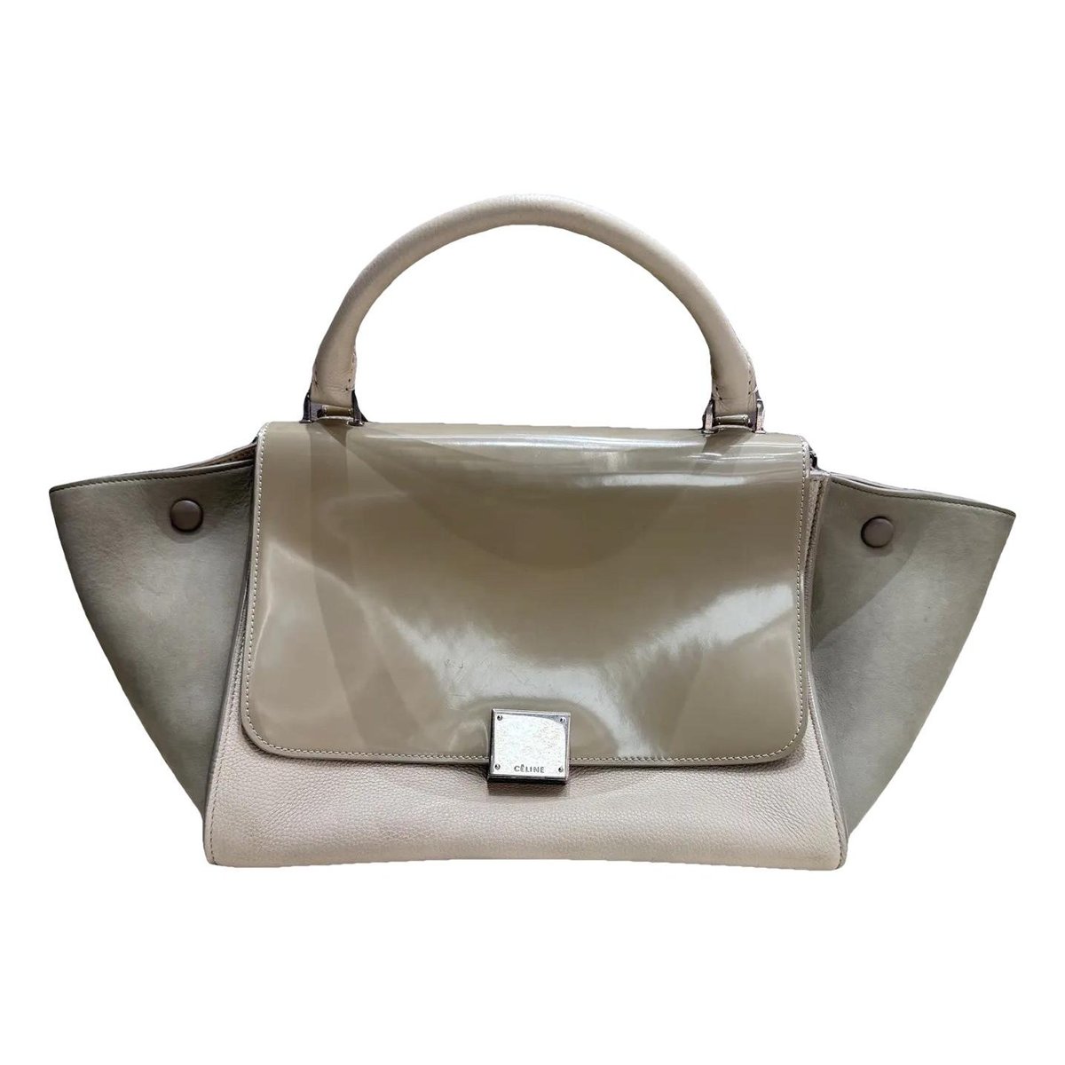 Trapèze leather crossbody bag