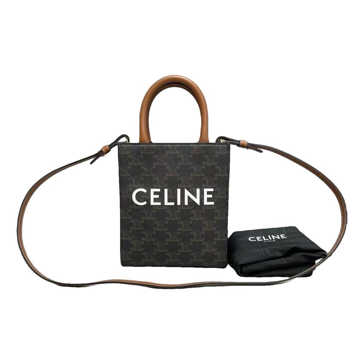 Cabas Vertical leather handbag