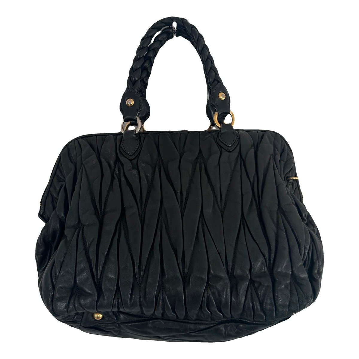 Matelassé leather handbag