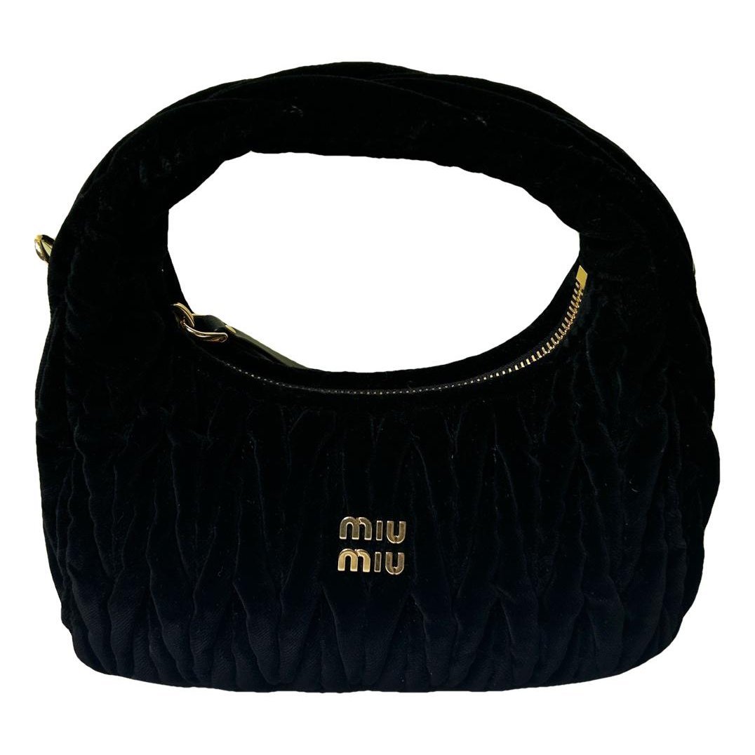 Miu Wander velvet handbag