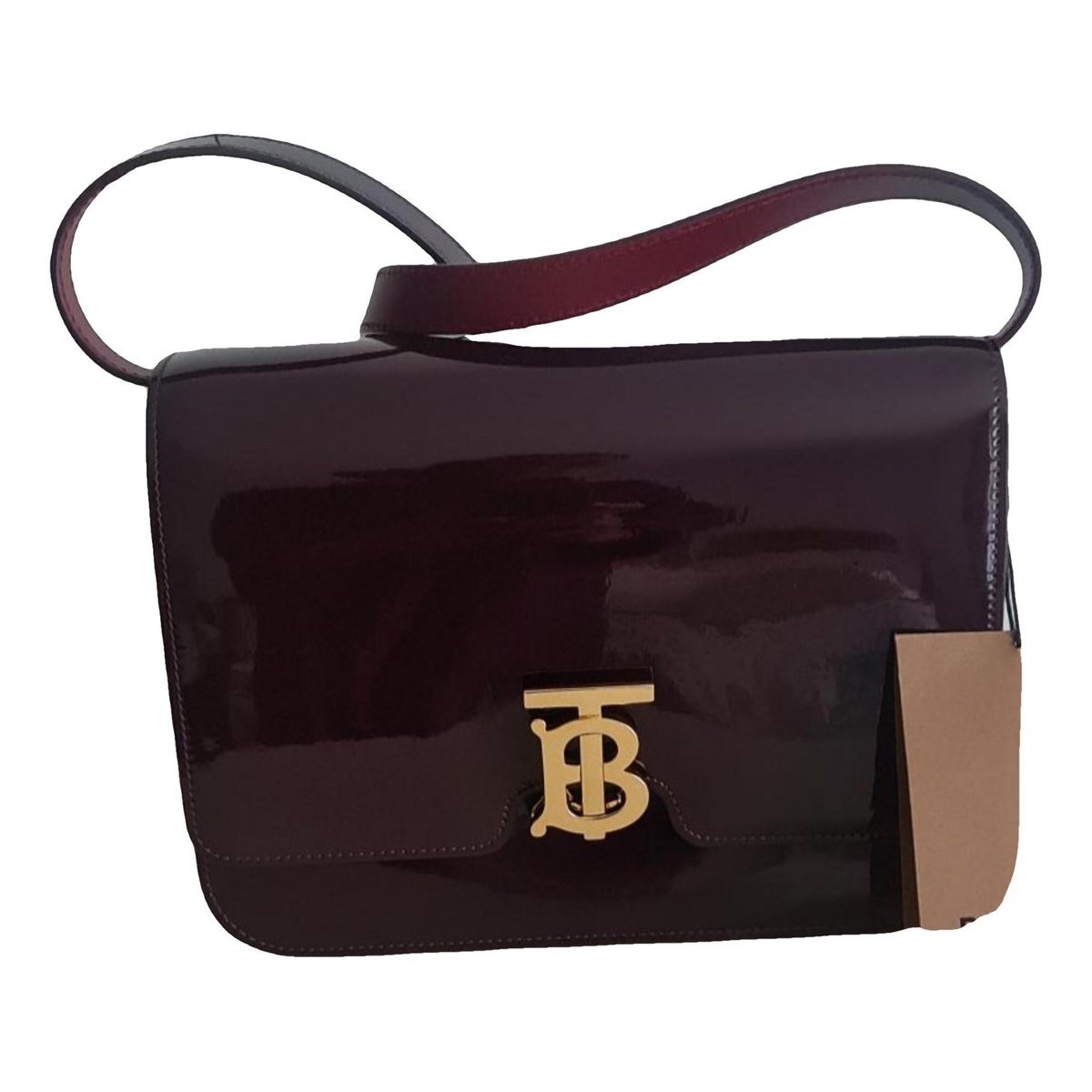 TB Bag Medium patent leather crossbody bag