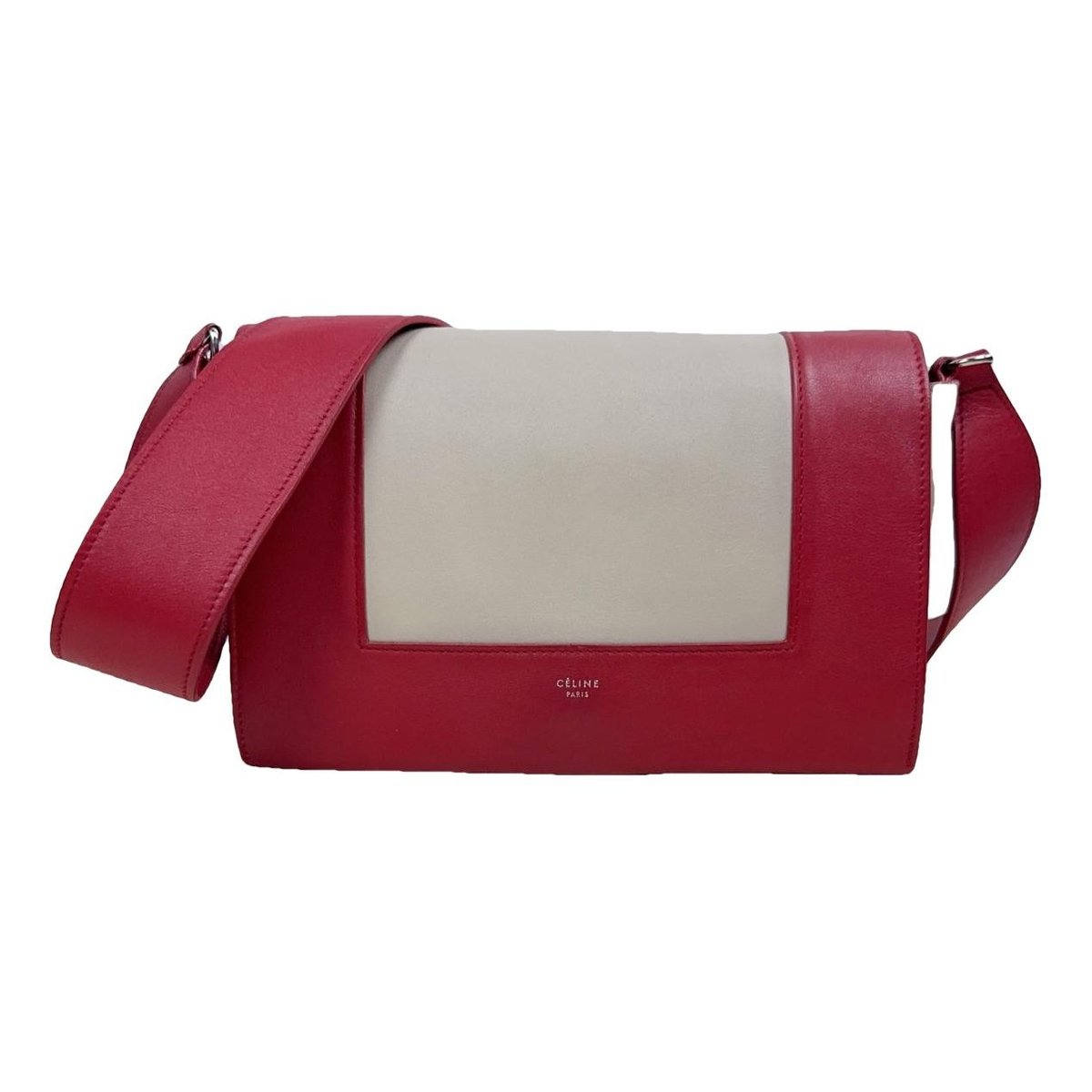 Frame leather handbag