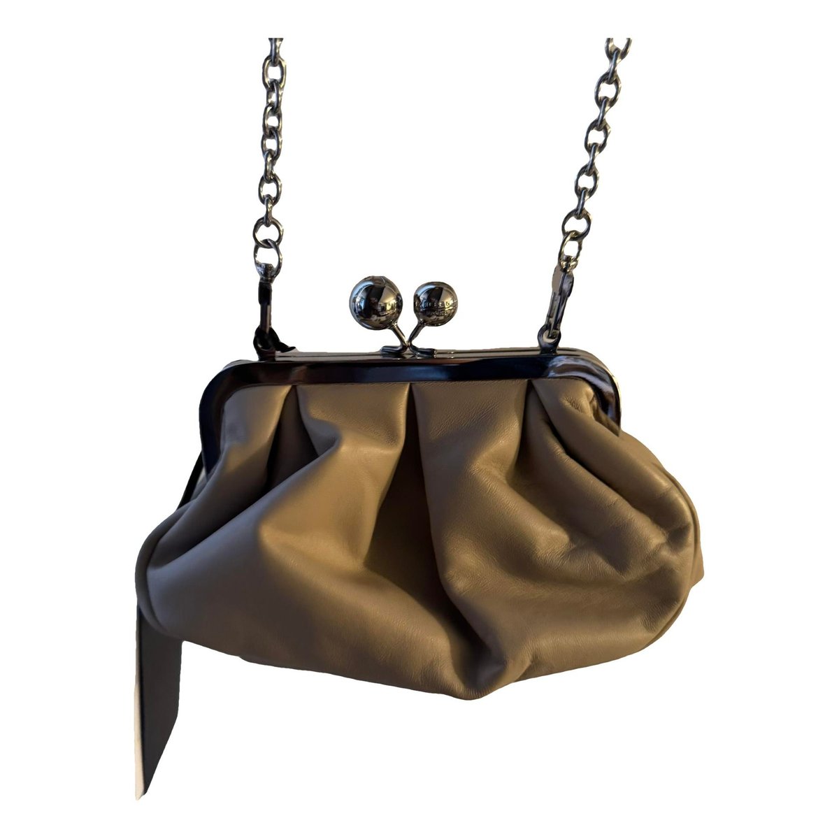 Leather clutch bag