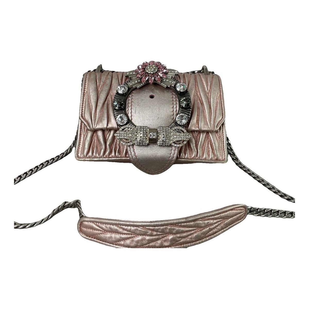Miu Lady leather handbag