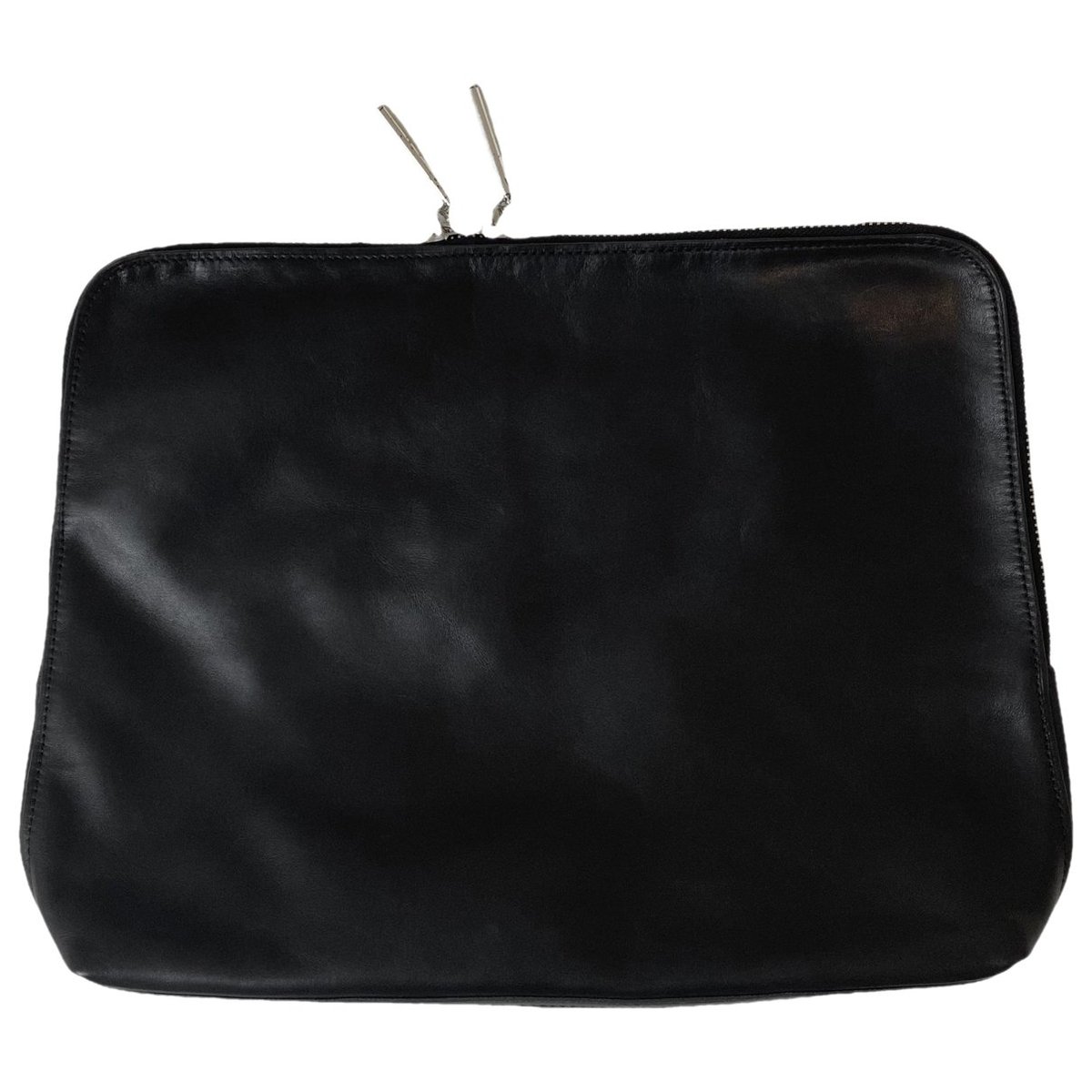 Leather clutch bag