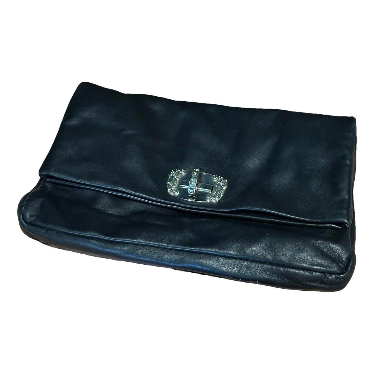 Miu Crystal leather crossbody bag
