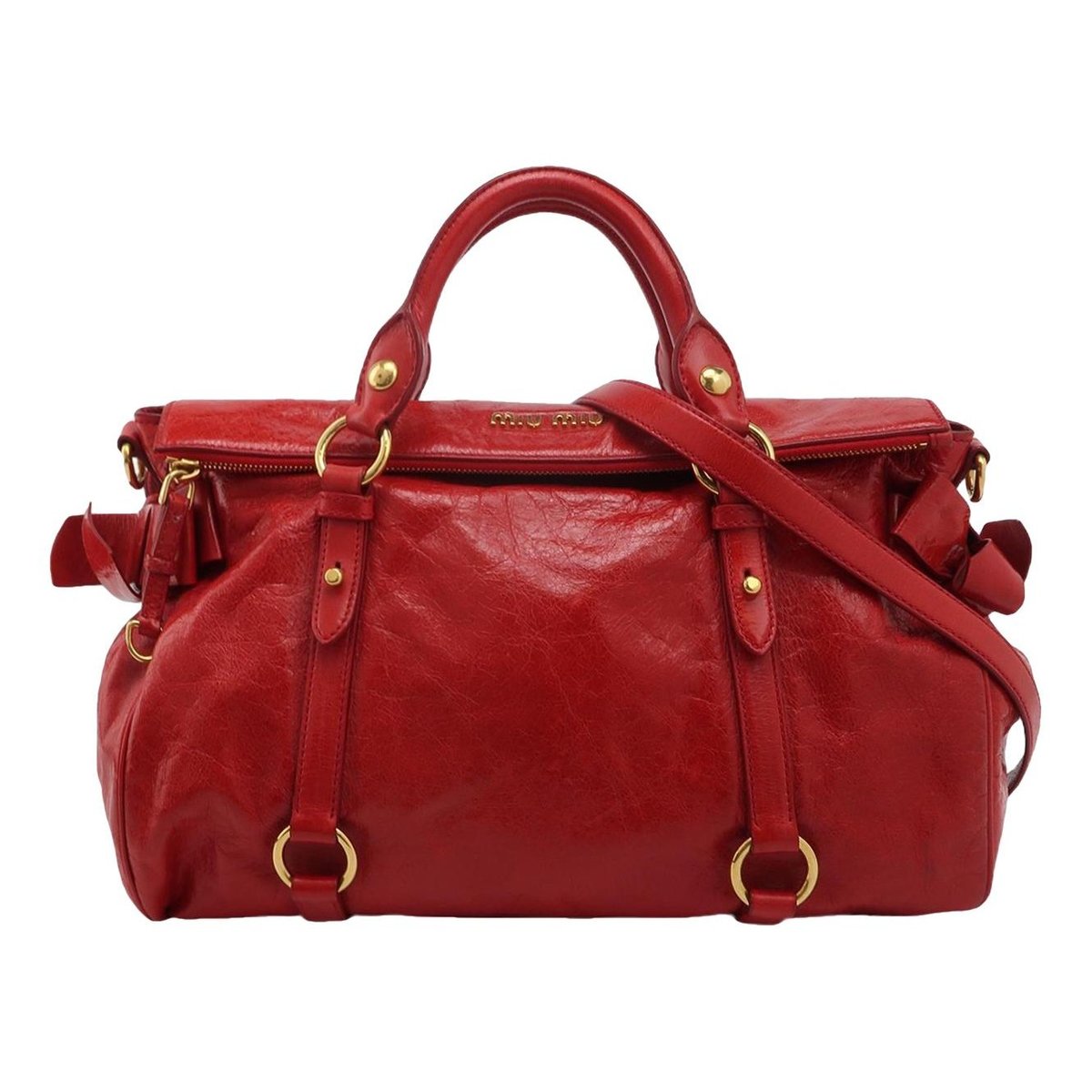 Bow bag leather handbag