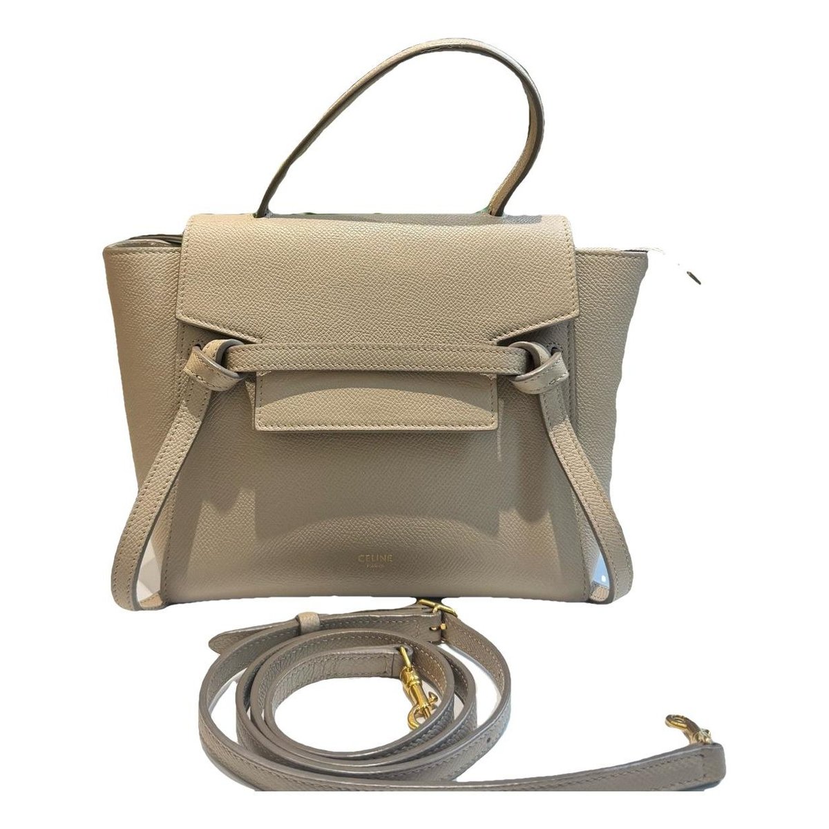 Belt leather handbag