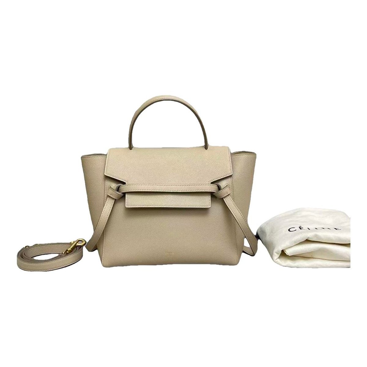 Belt leather handbag