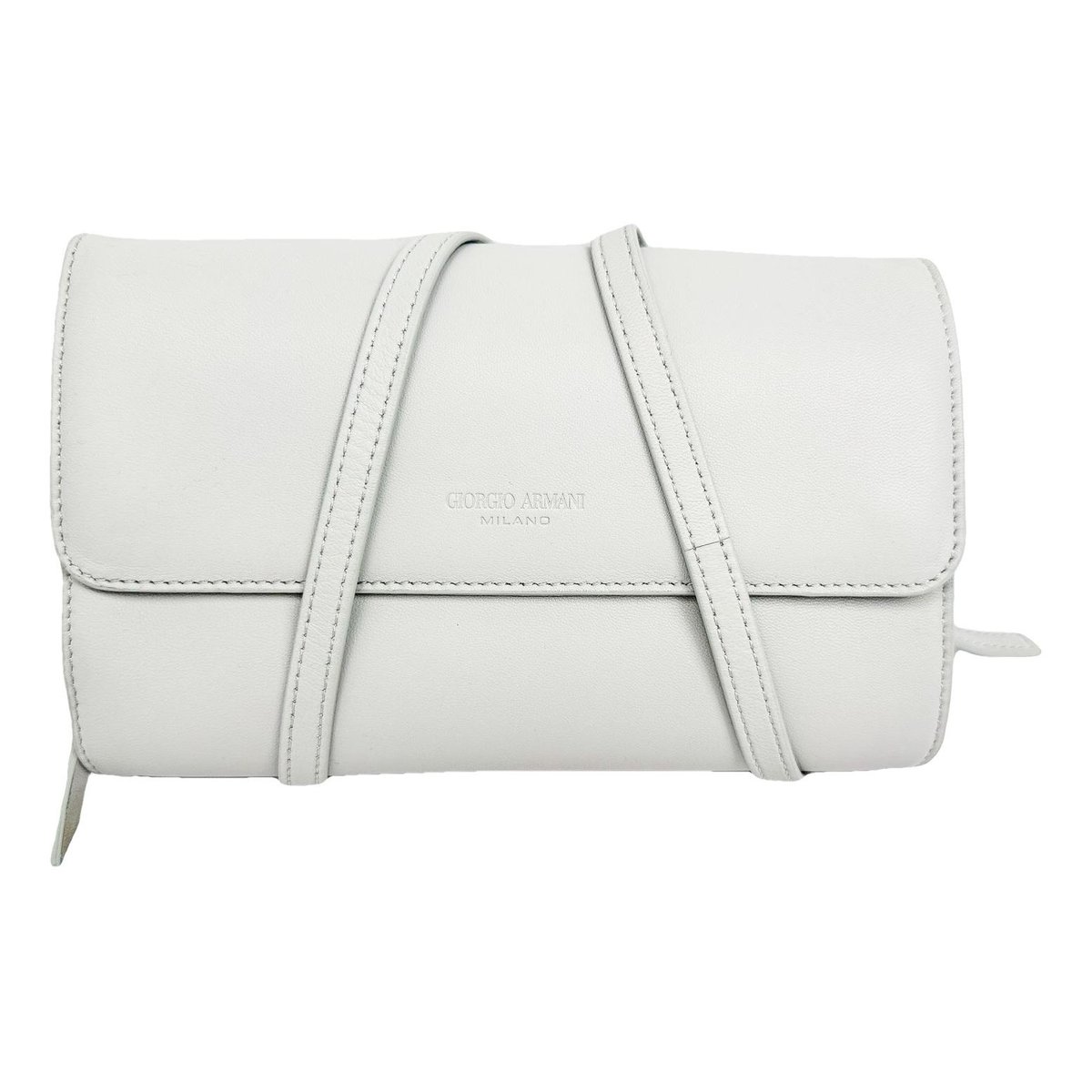 Leather clutch bag