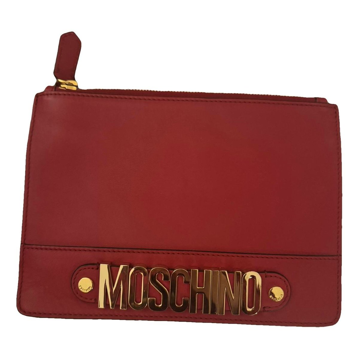 Leather clutch bag