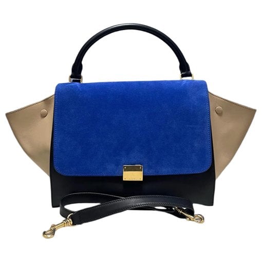 Trapèze leather crossbody bag