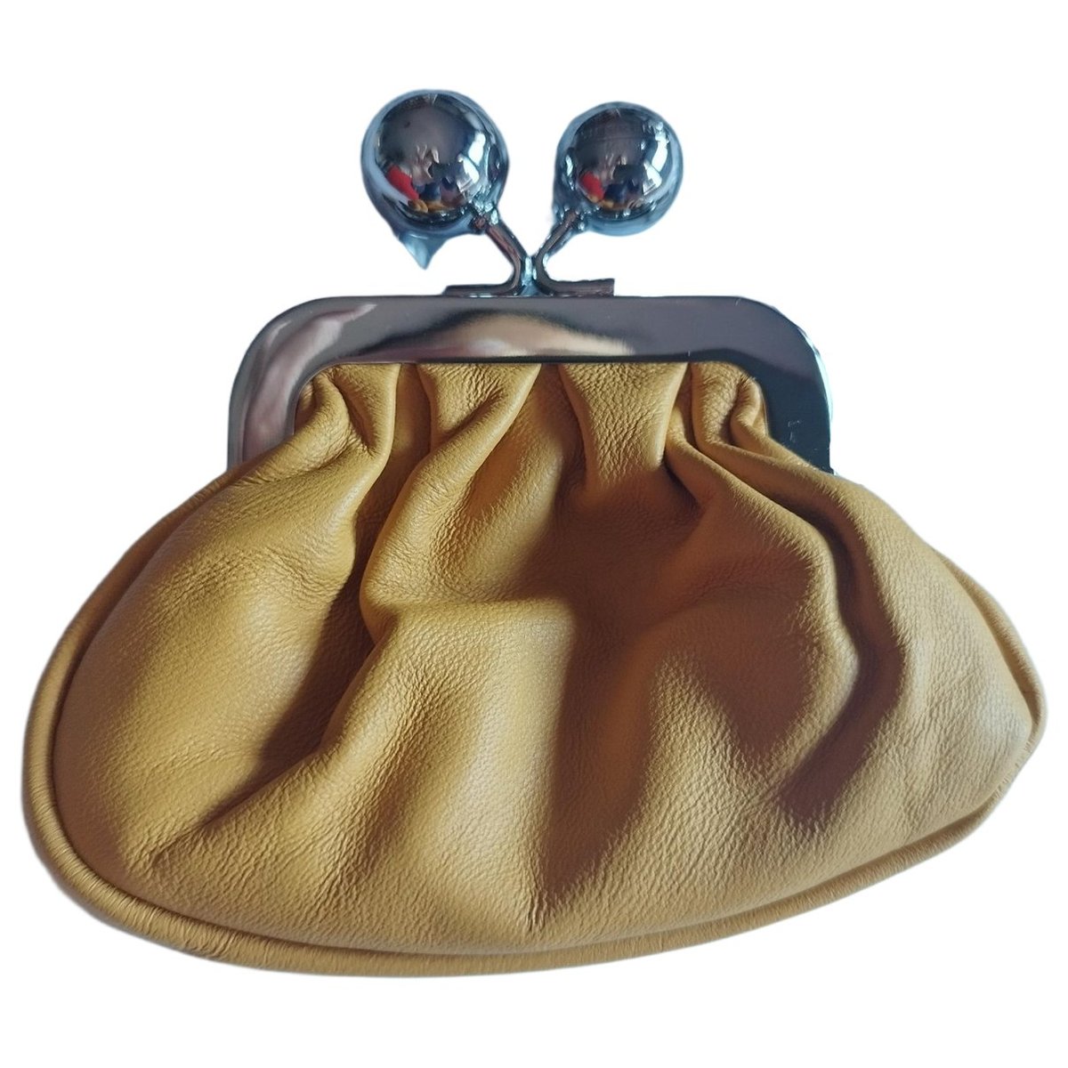 Leather clutch bag