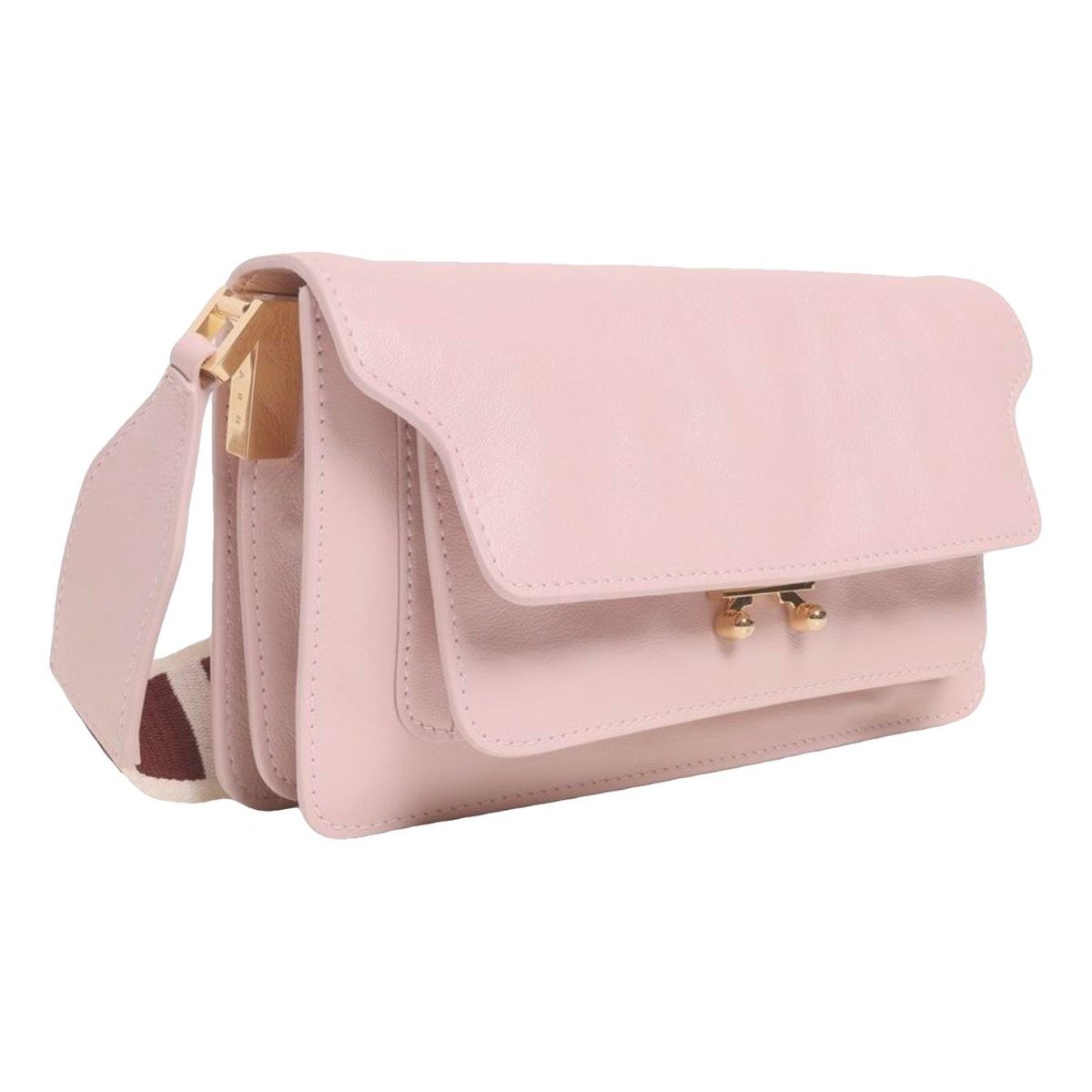Trunk leather crossbody bag