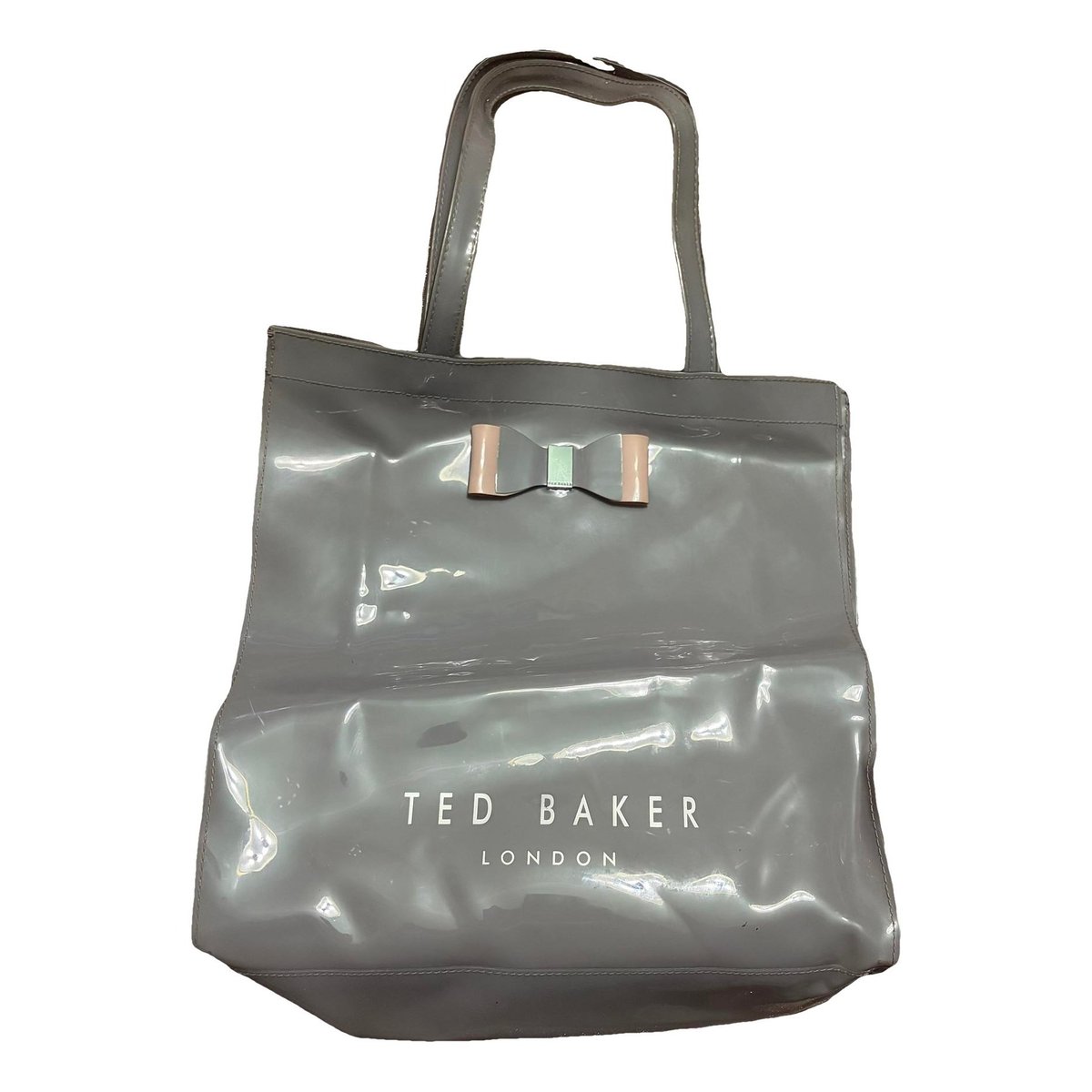 Patent leather travel bag