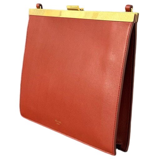 Clasp leather crossbody bag