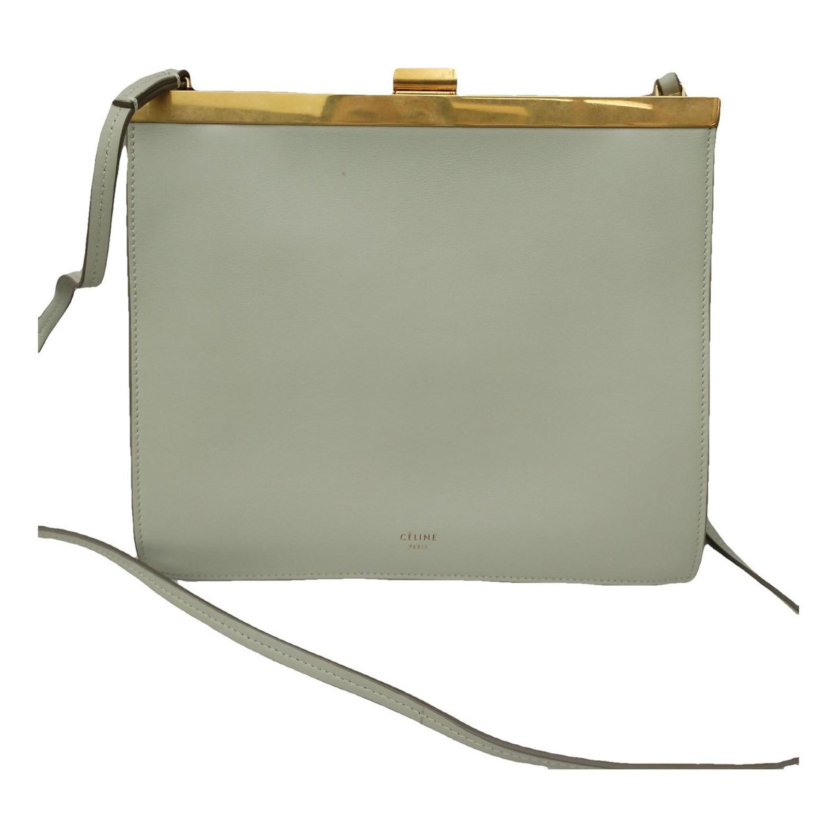 Clasp leather crossbody bag