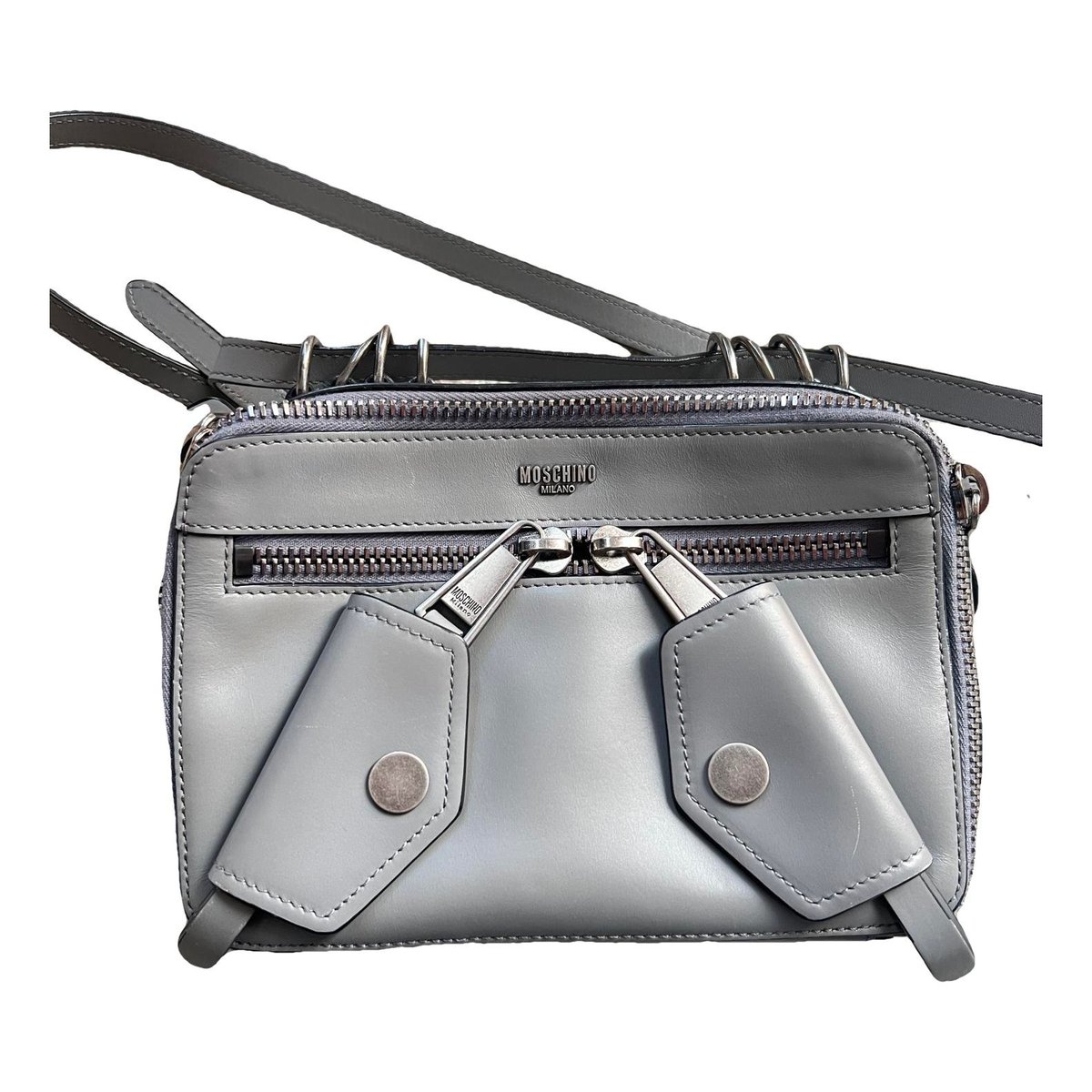 Biker leather handbag