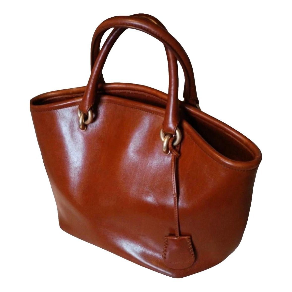 Box leather handbag