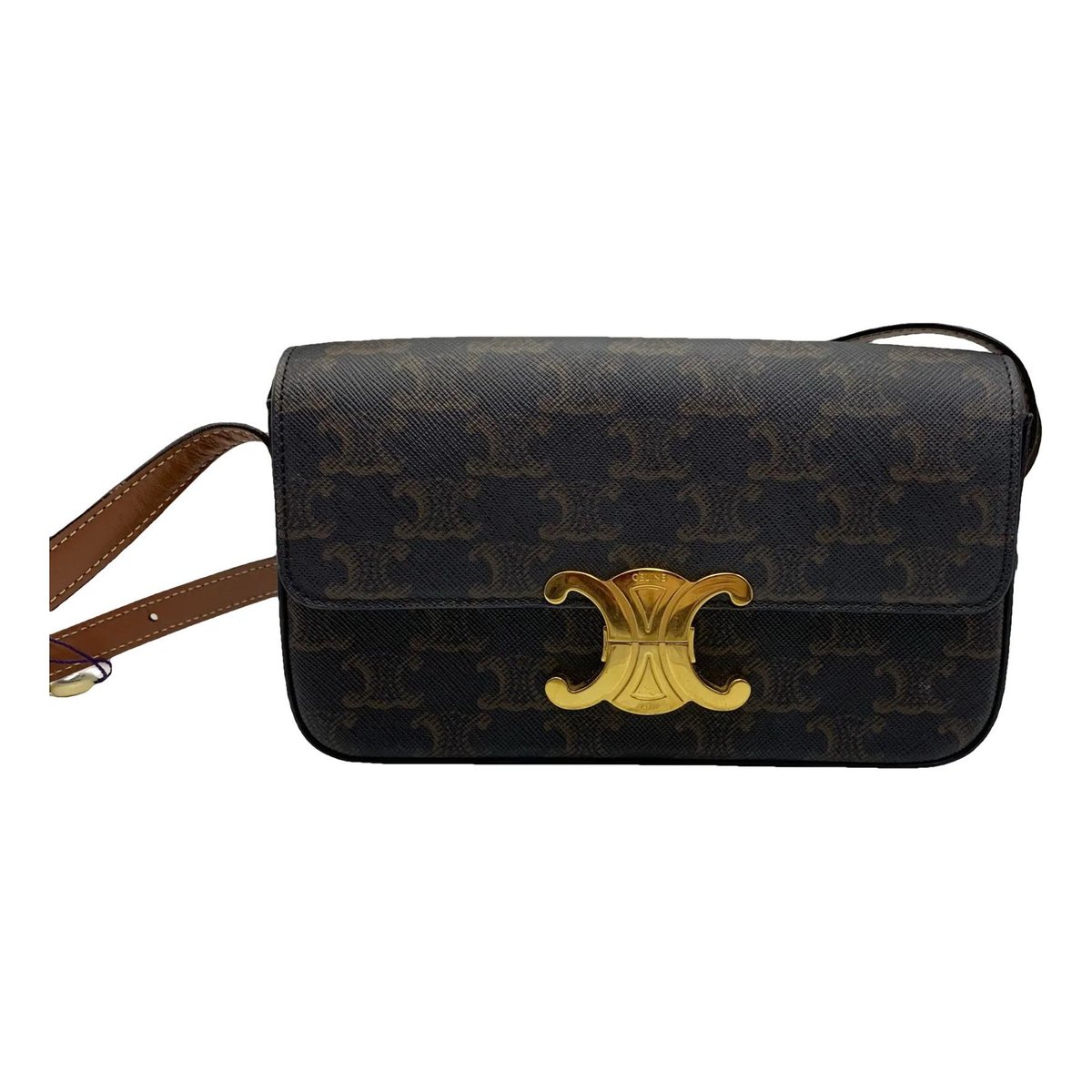 Triomphe vinyl handbag