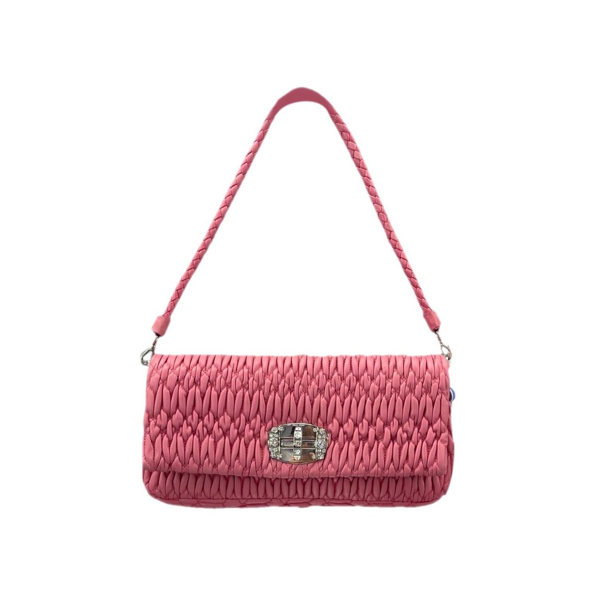 Miu Crystal leather handbag