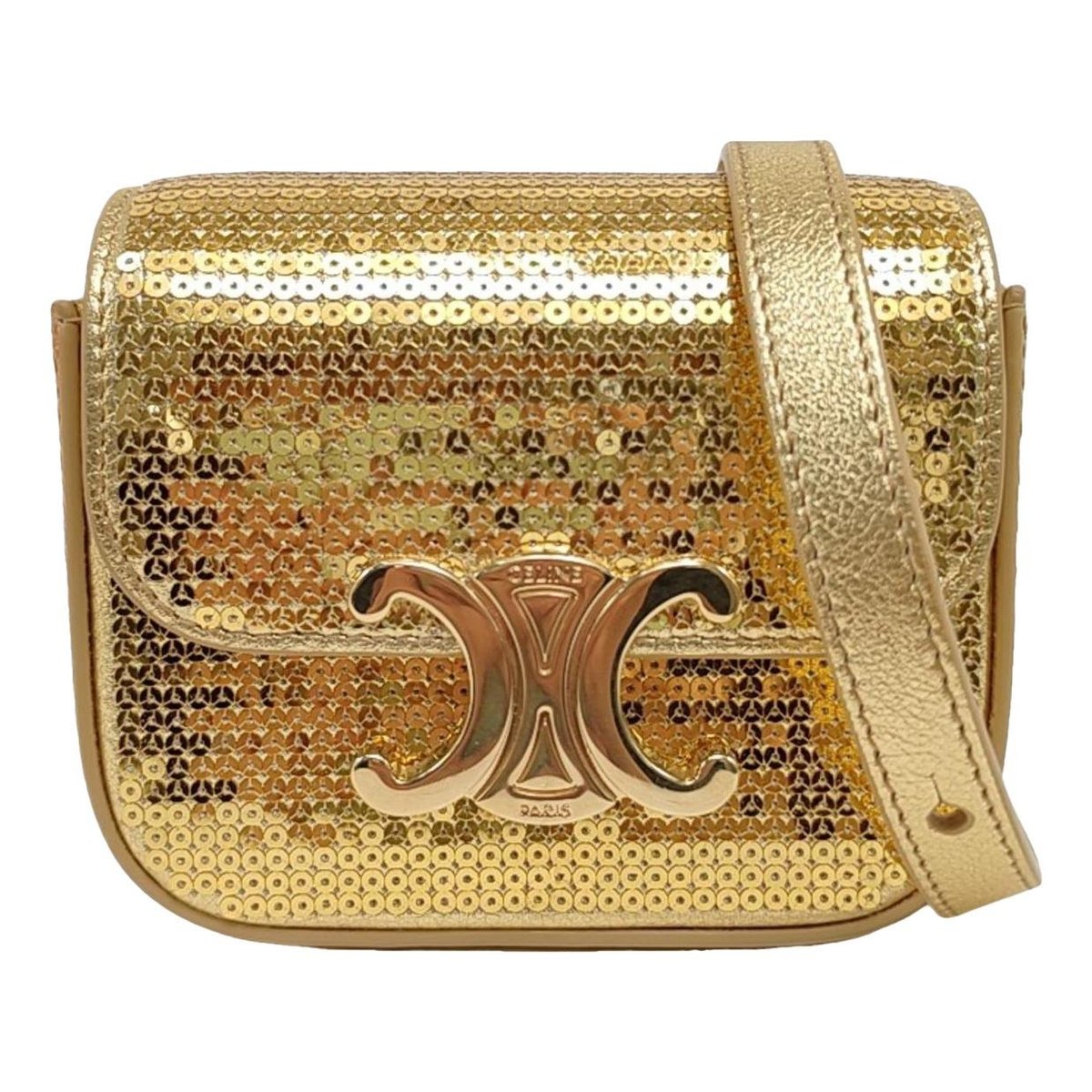 Triomphe glitter crossbody bag