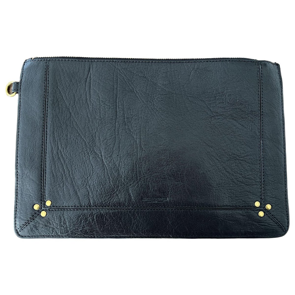 Leather clutch bag