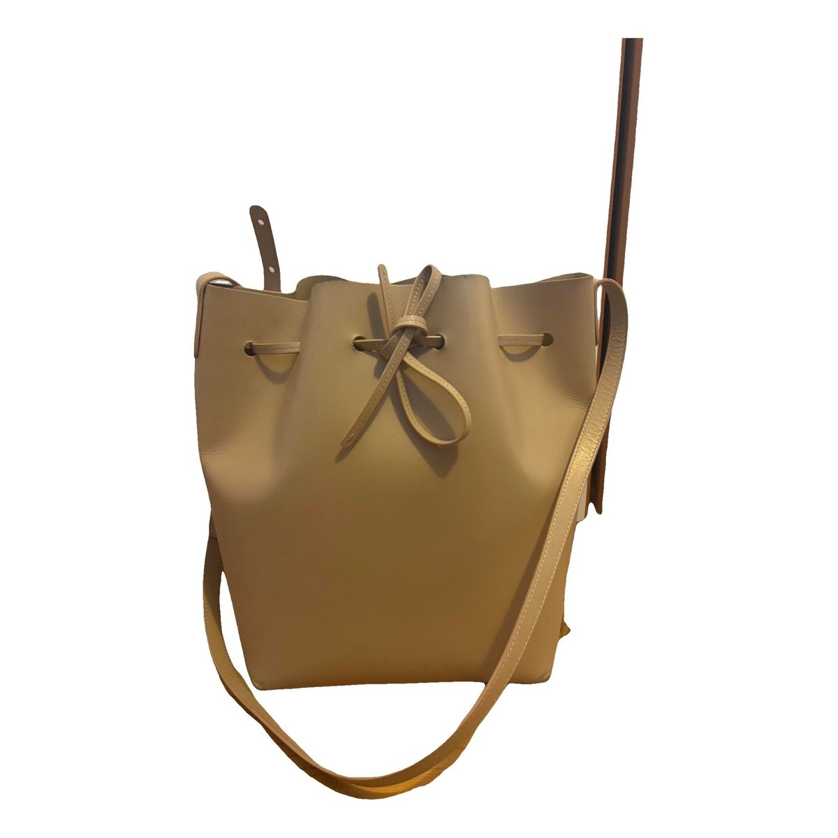 Bucket leather handbag