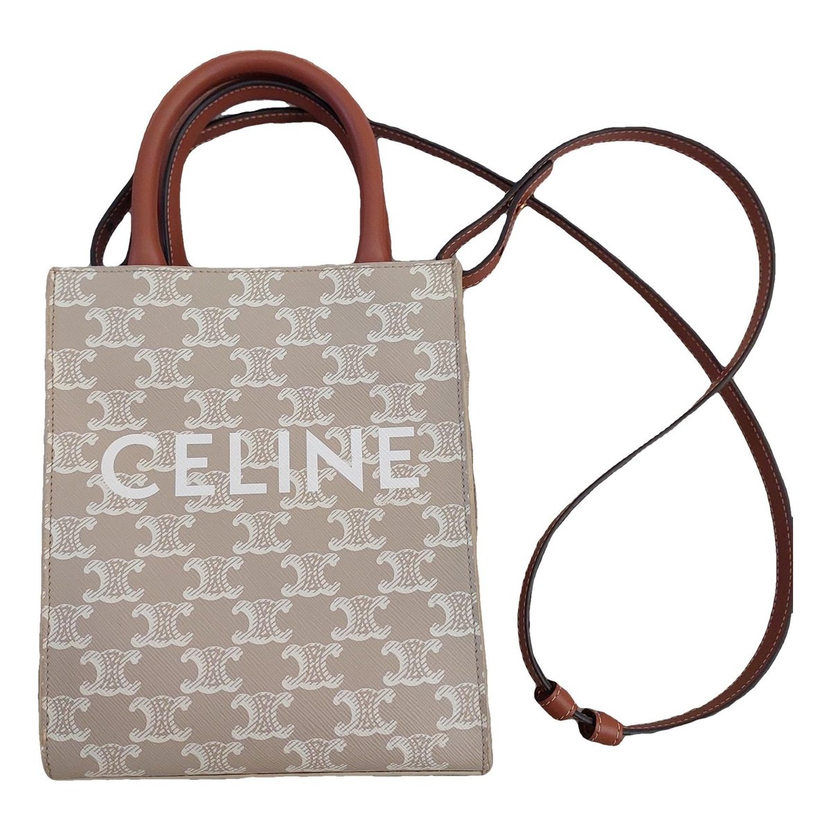 Cabas Vertical leather tote