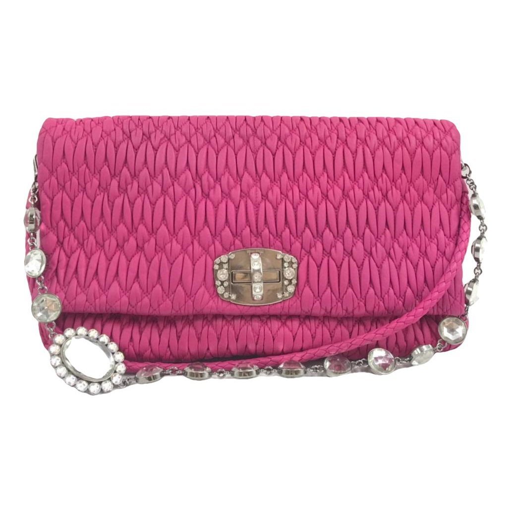 Miu Crystal leather handbag
