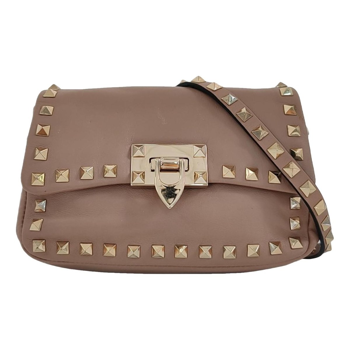 Rockstud leather crossbody bag
