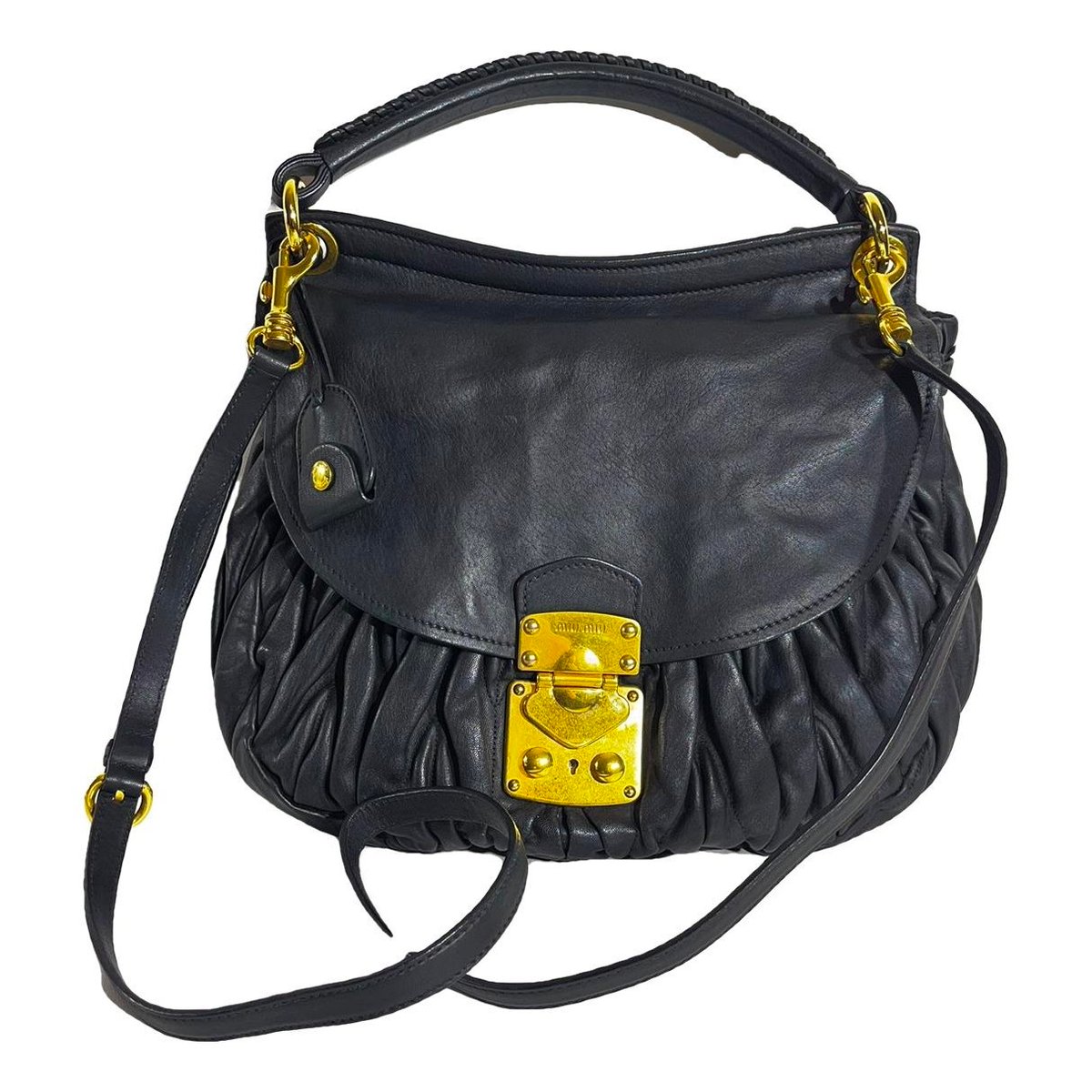 Coffer leather handbag