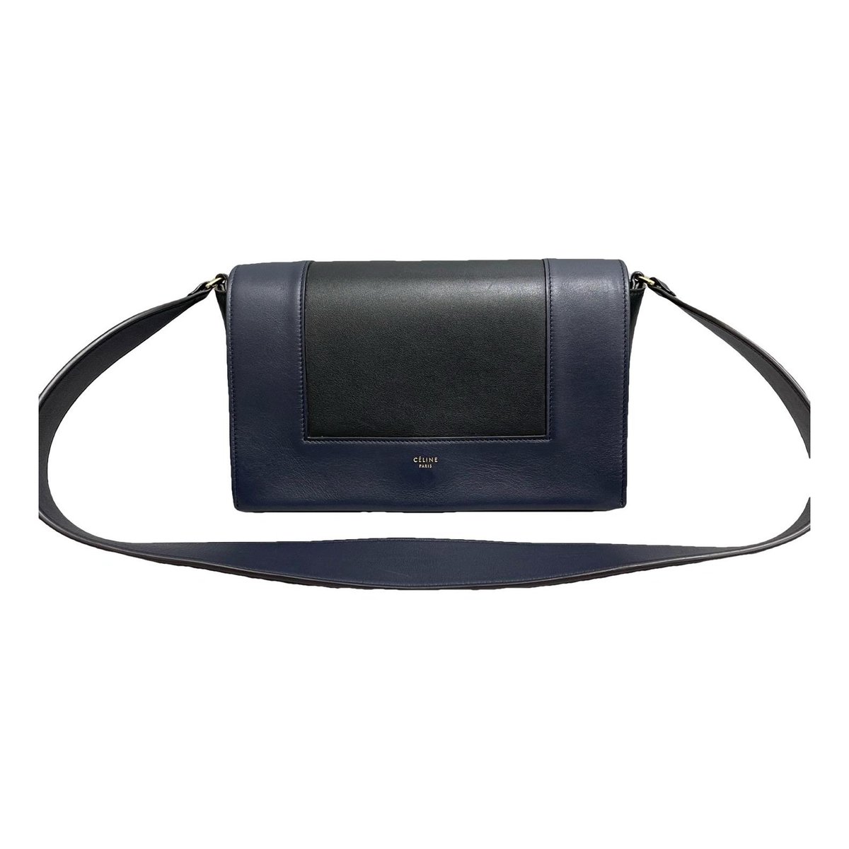 Frame leather handbag