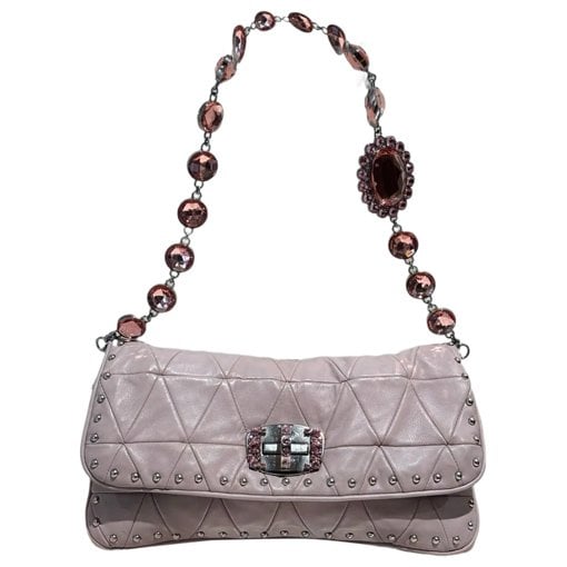 Miu Crystal leather handbag