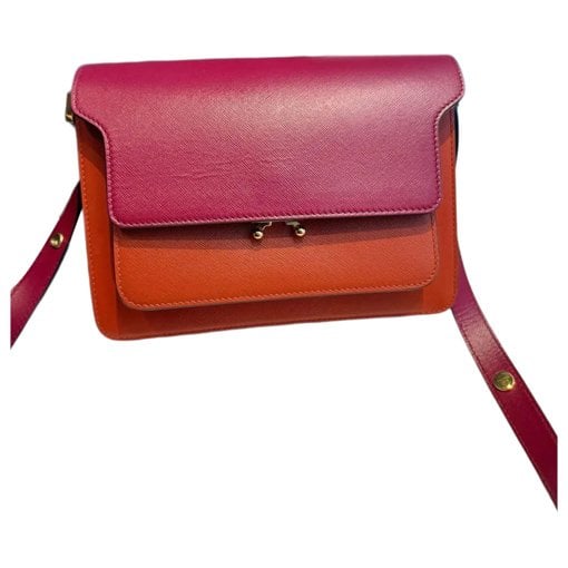 Trunk leather handbag