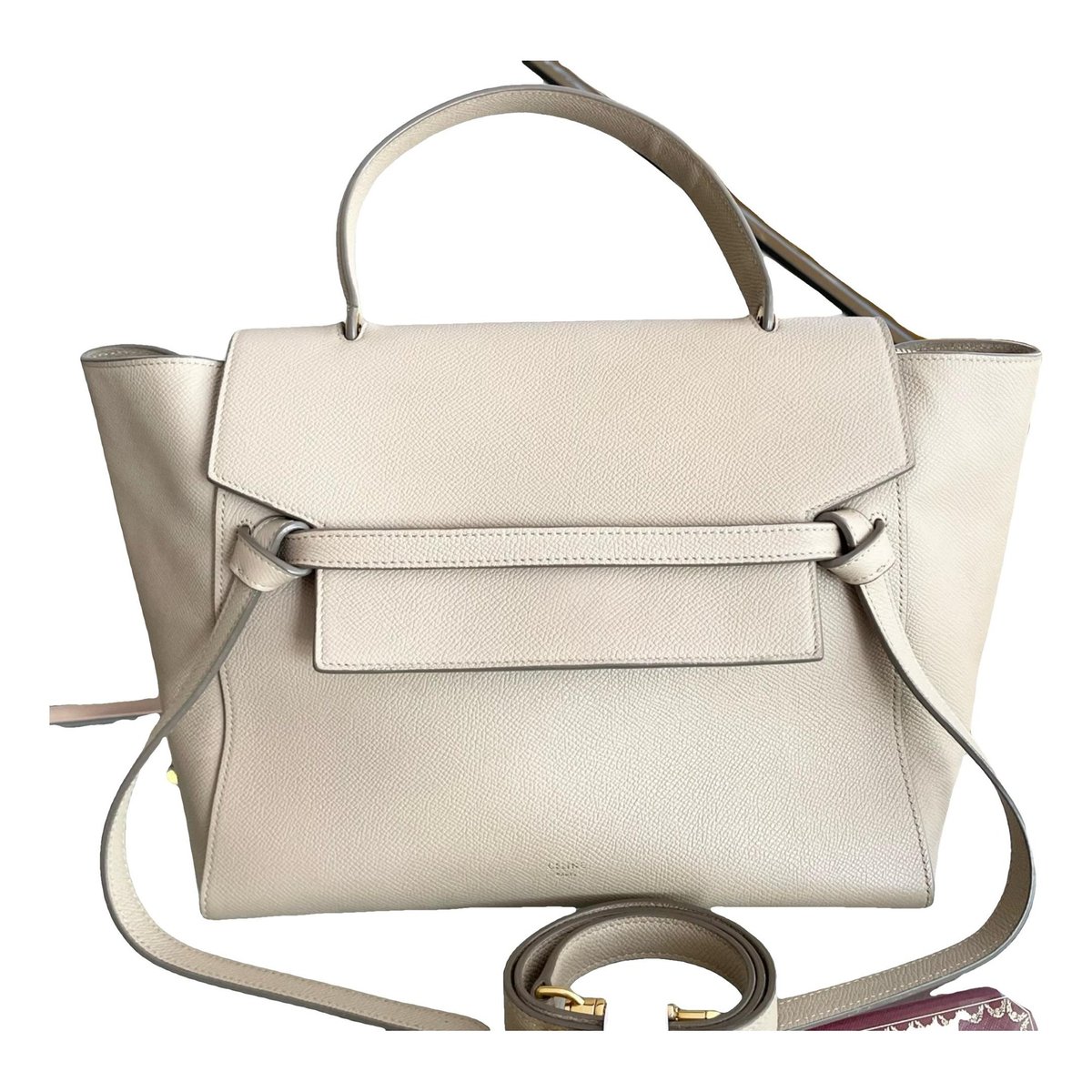 Belt leather handbag