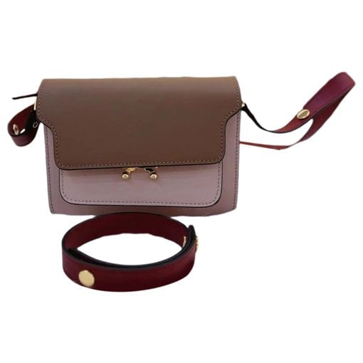 Trunk leather crossbody bag