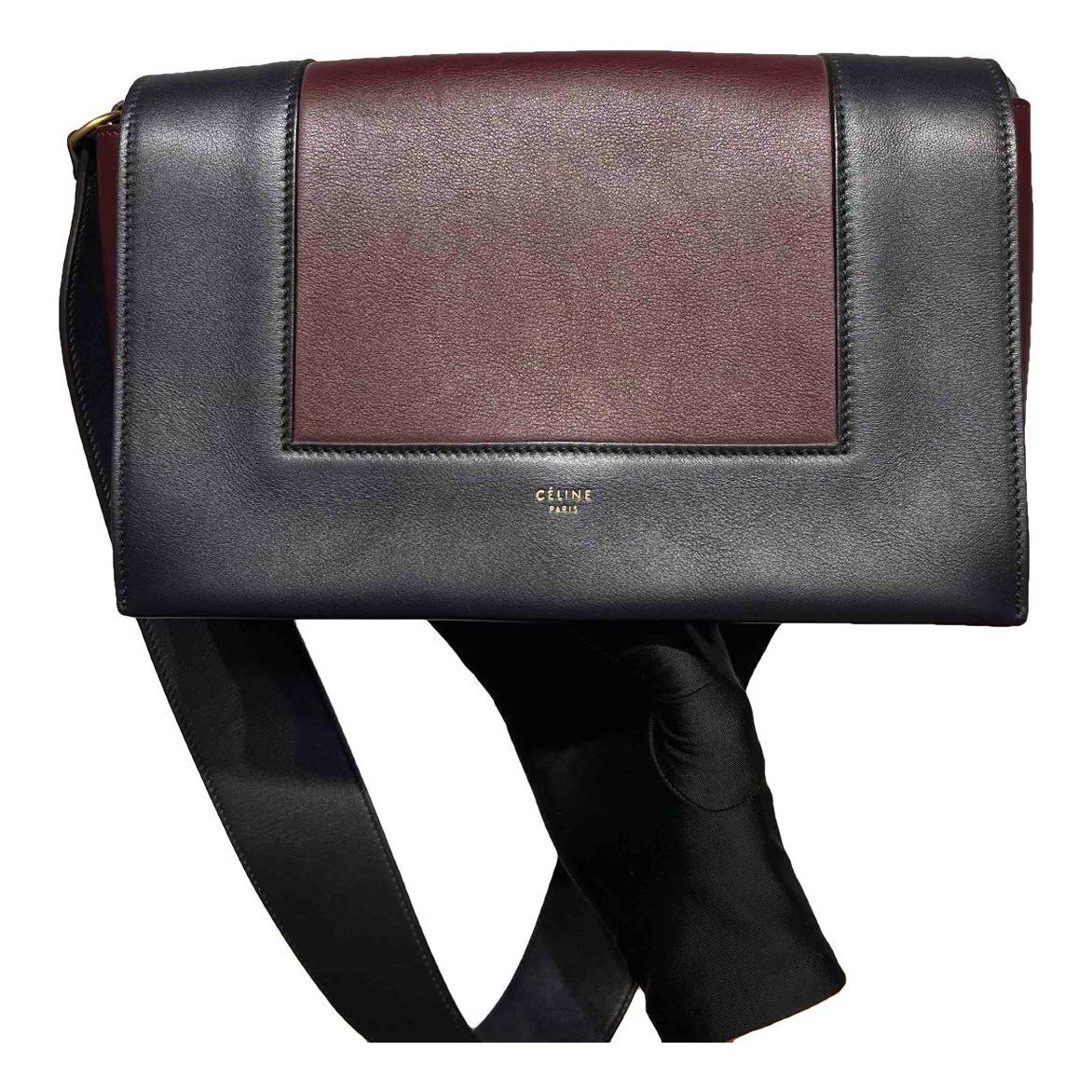 Frame leather handbag