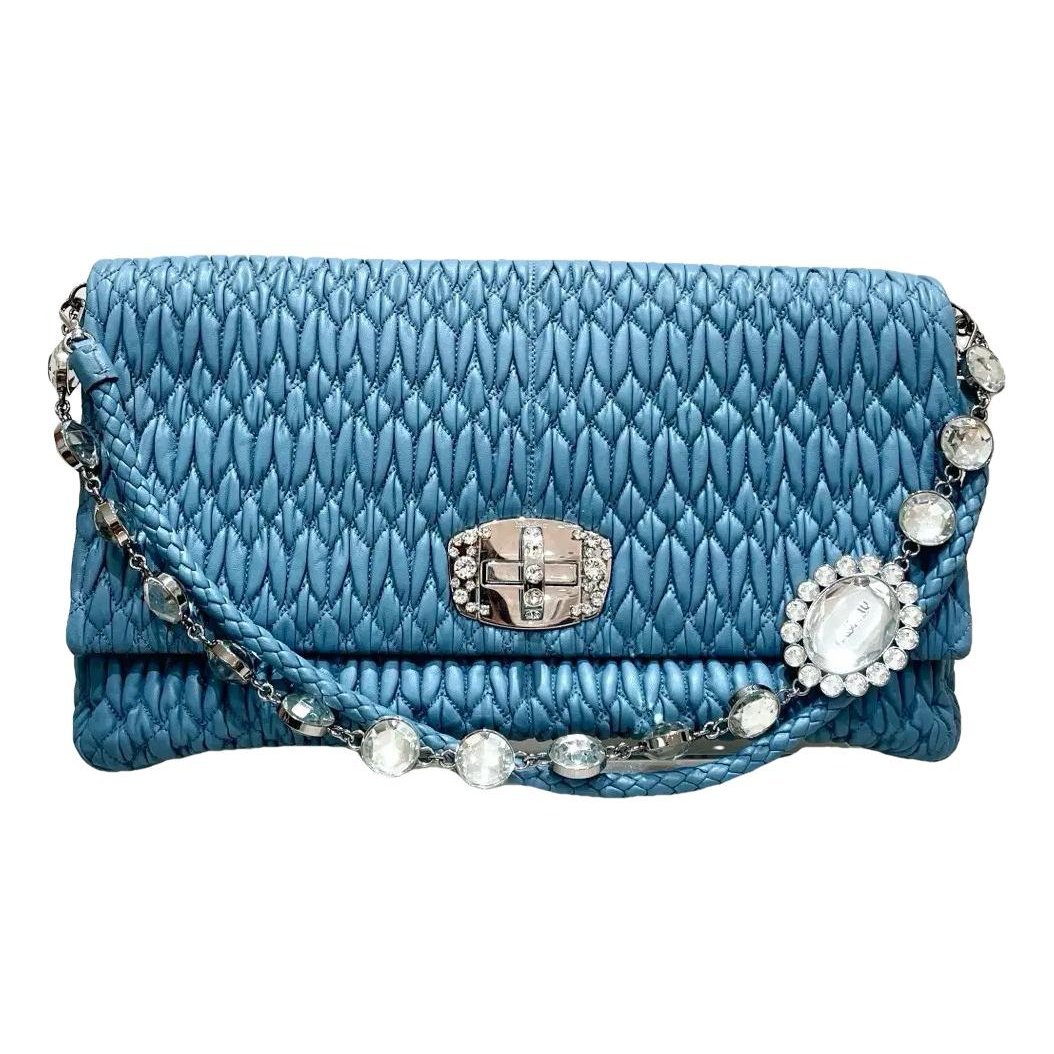 Miu Crystal leather handbag