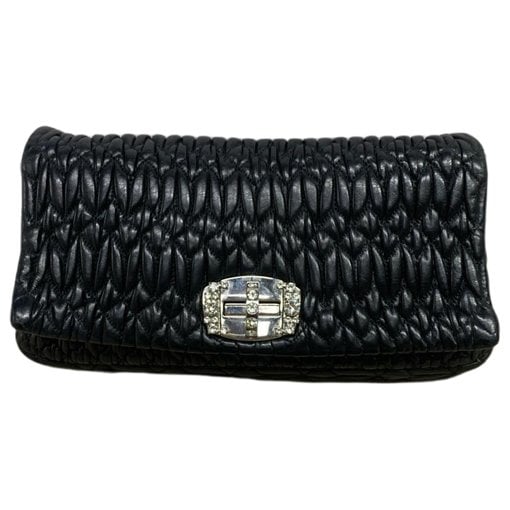Miu Crystal leather handbag