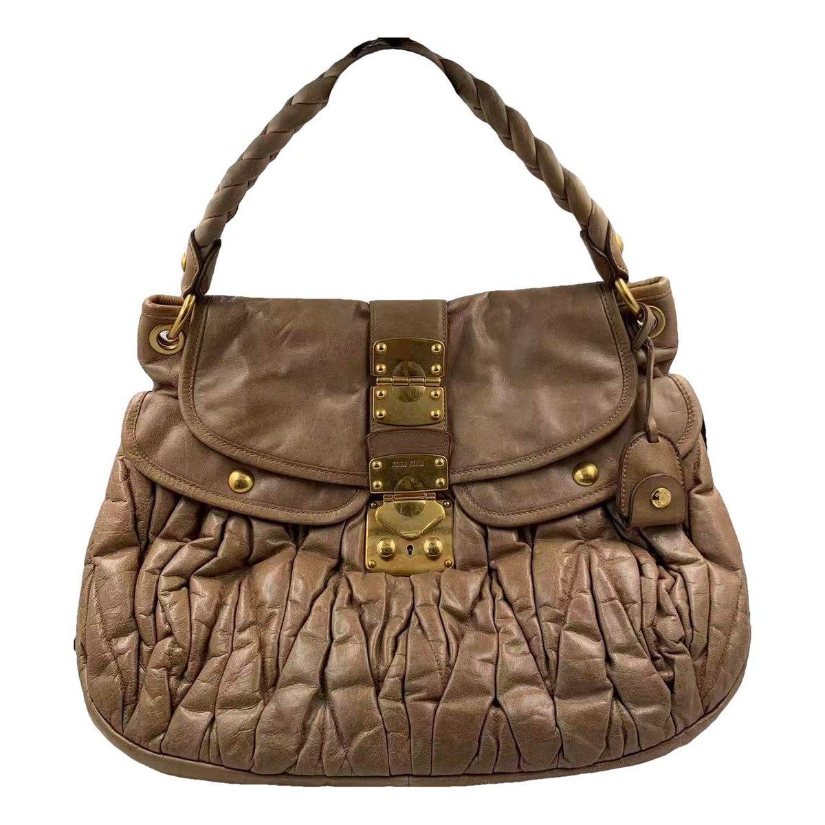 Coffer leather handbag