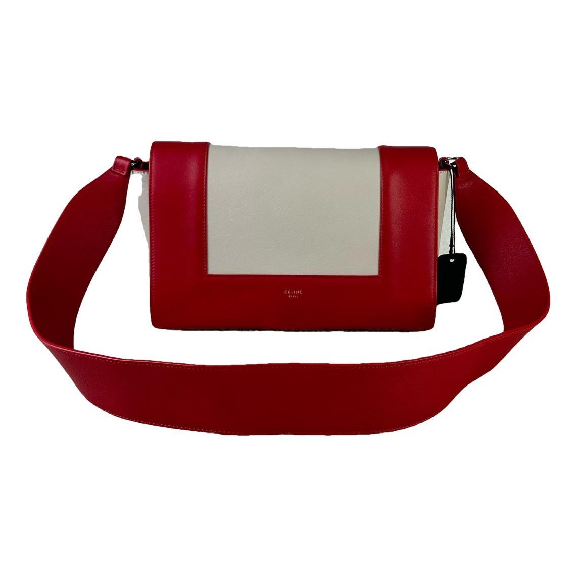 Frame leather handbag