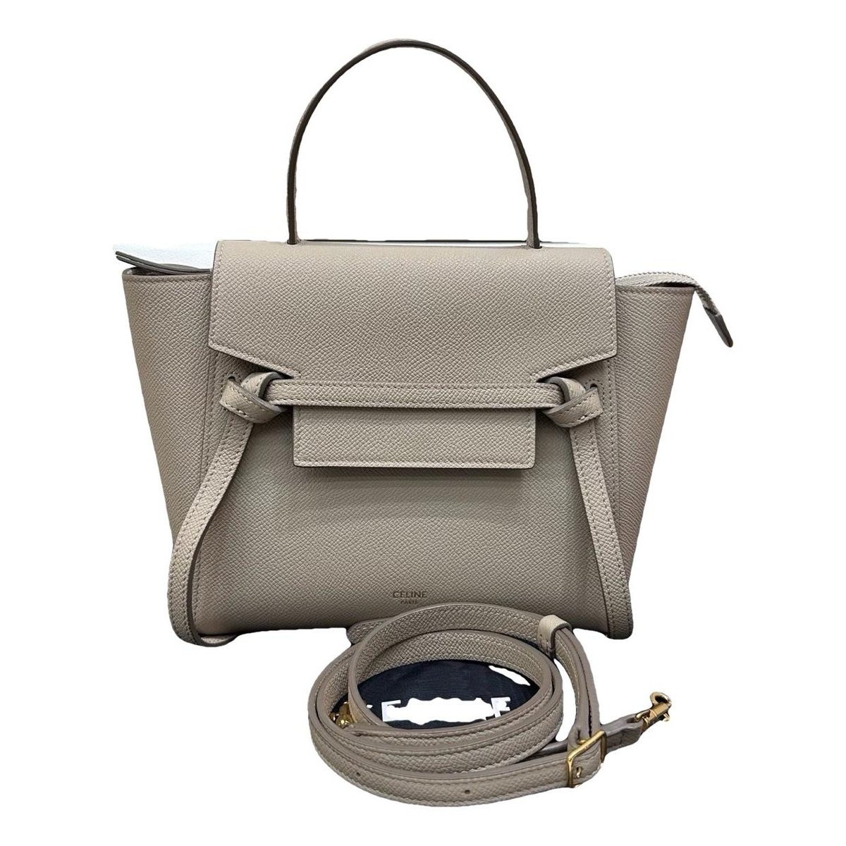 Belt leather handbag