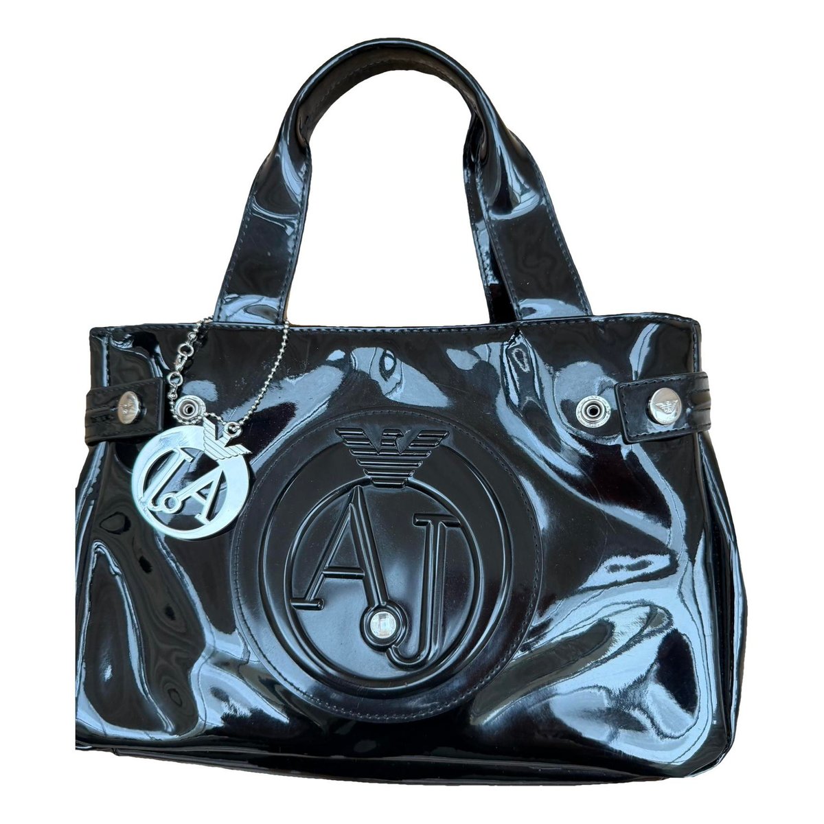 Patent leather handbag