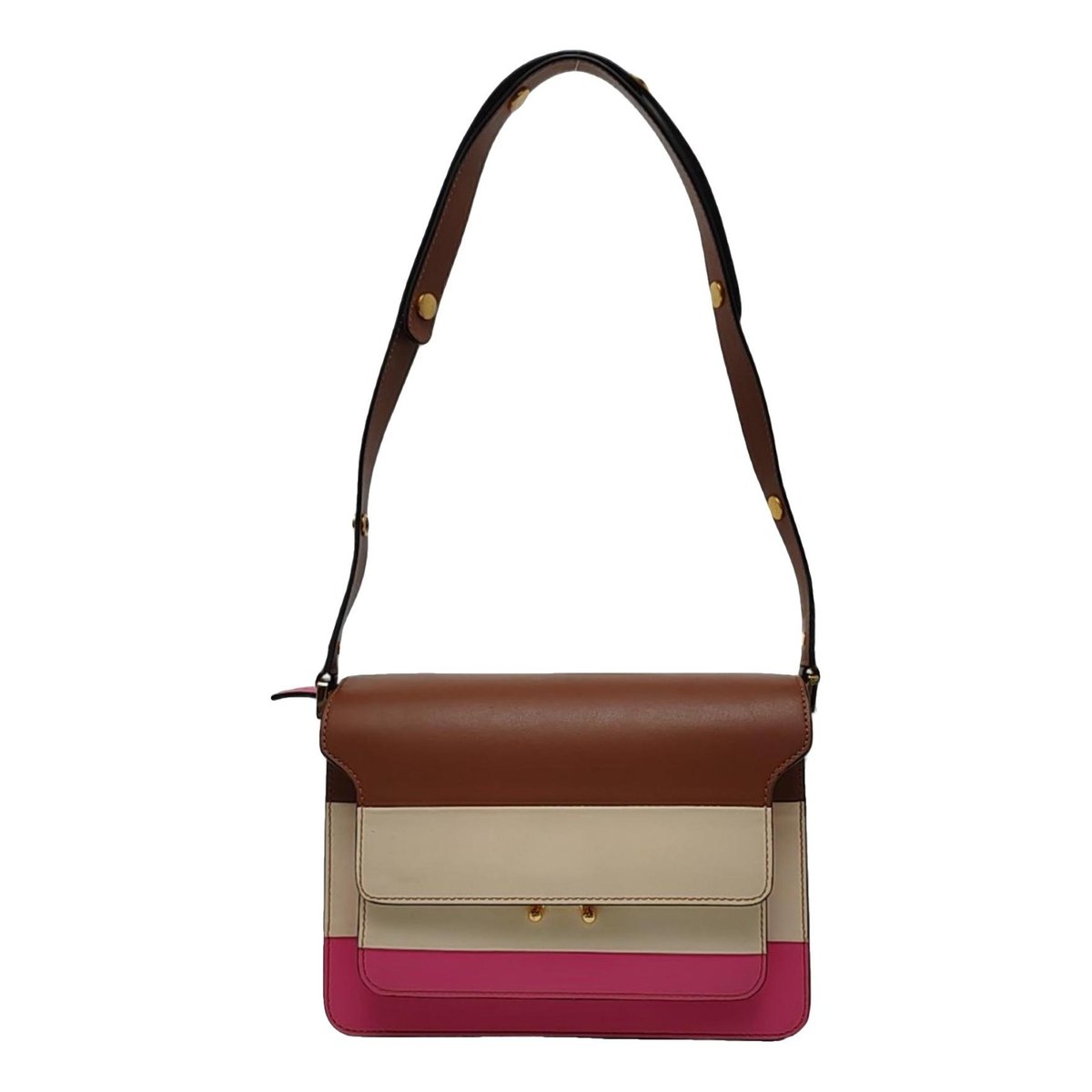 Trunk leather crossbody bag